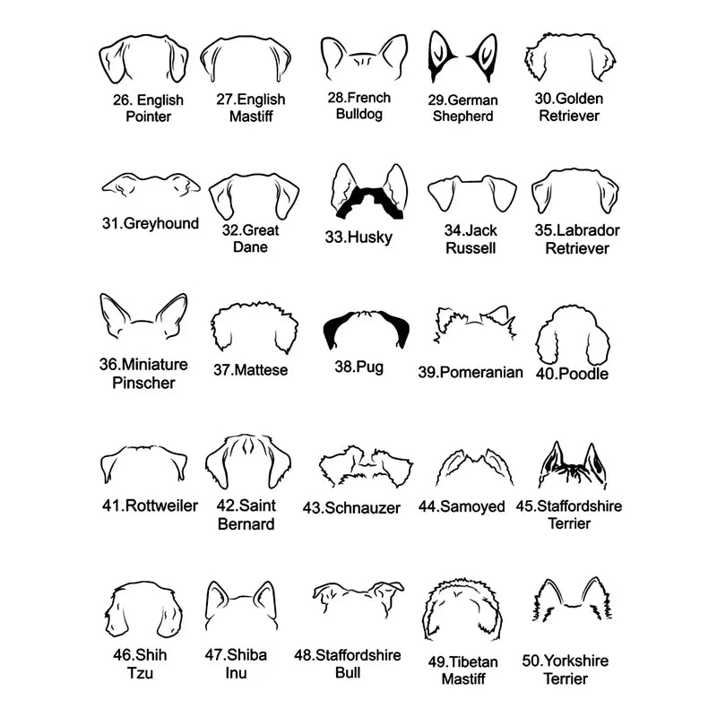 Fotoarmband mit Hundeohren und Namensgravur