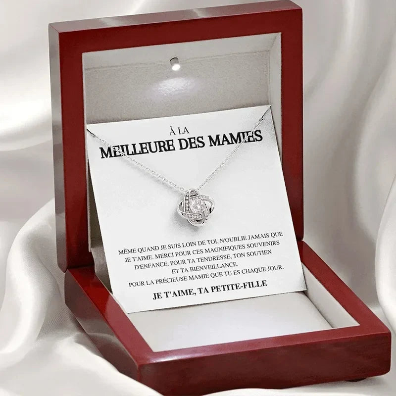 Kette für die beste Oma mit Botschaftskarte