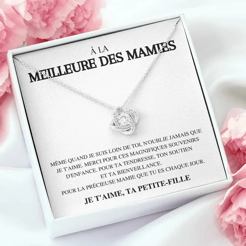 Kette für die beste Oma mit Botschaftskarte