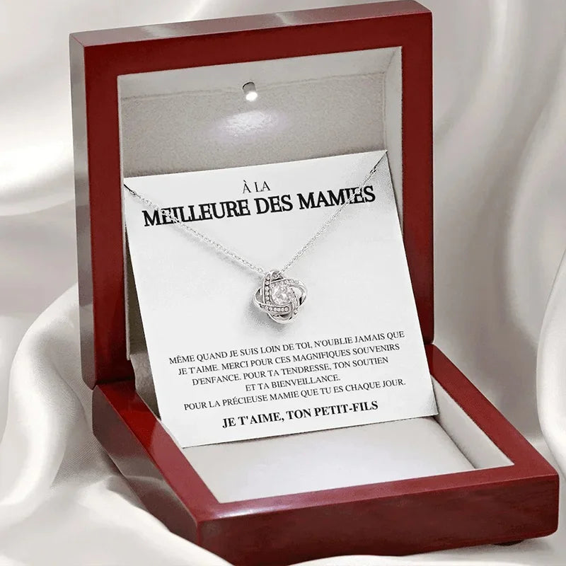 Kette für die beste Oma mit Botschaftskarte