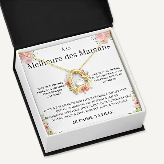 Herzkette für die beste Mama mit Karte