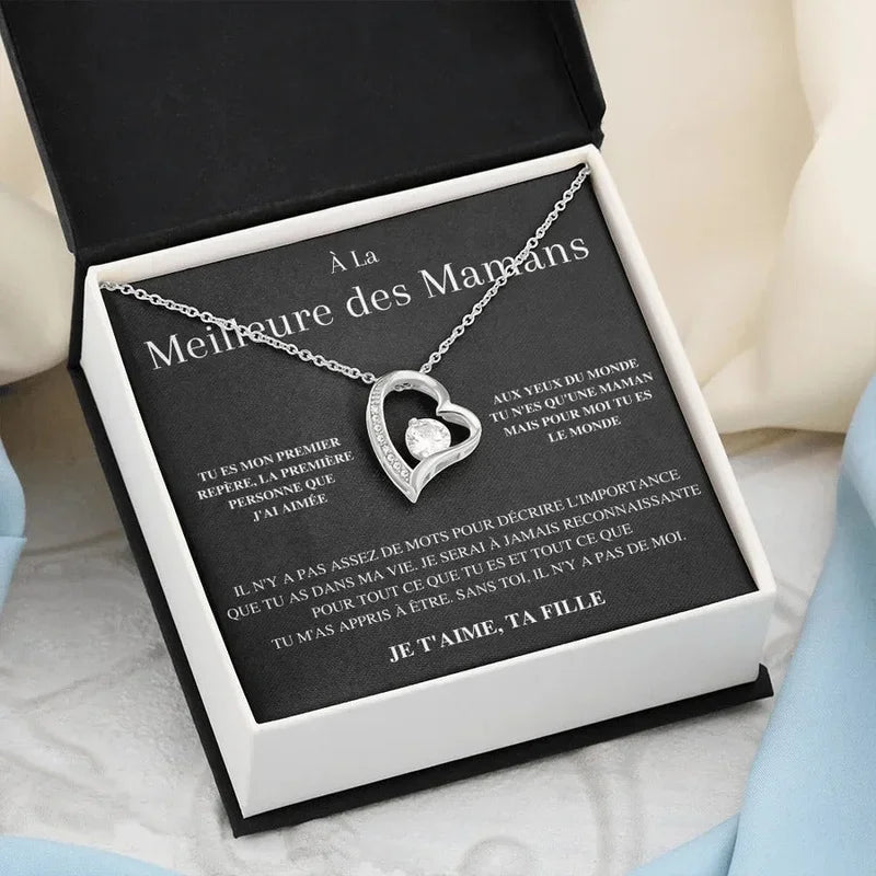 Herzkette für die beste Mama mit Karte