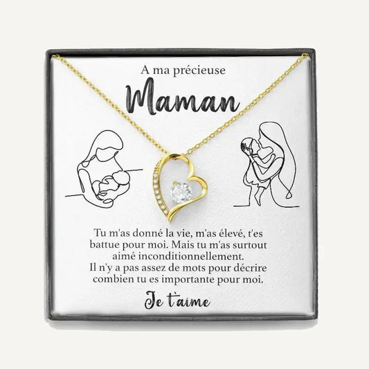 Herzkette für Mama mit funkelnden Steinen