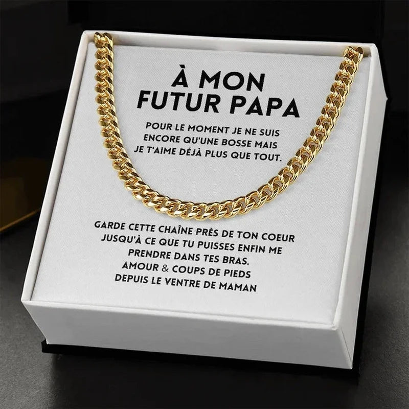 Kette für den werdenden Papa mit Karte
