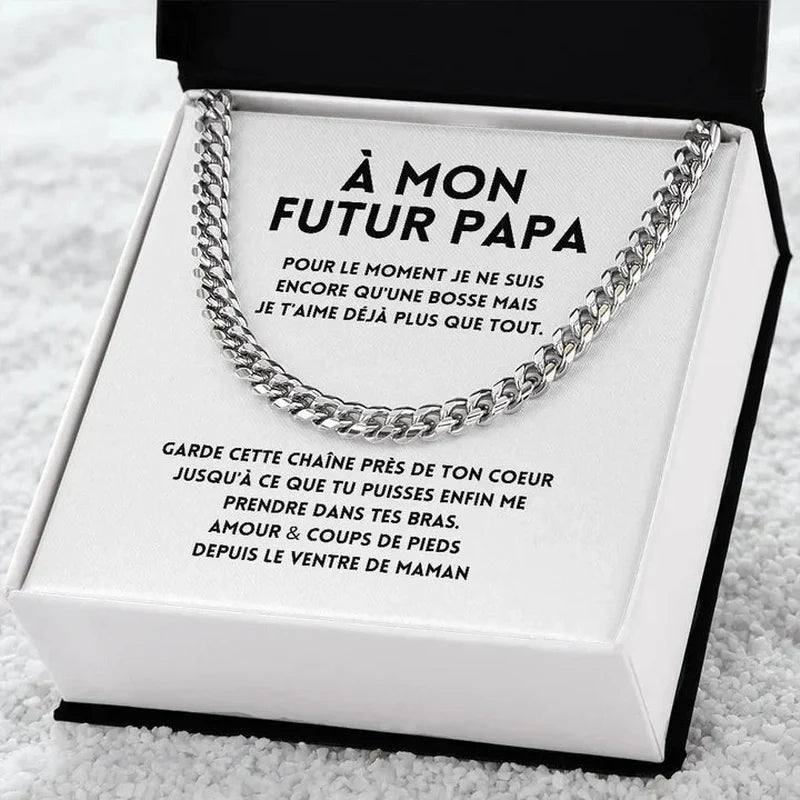 Kette für den werdenden Papa mit Karte