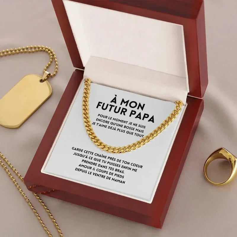 Kette für den werdenden Papa mit Karte