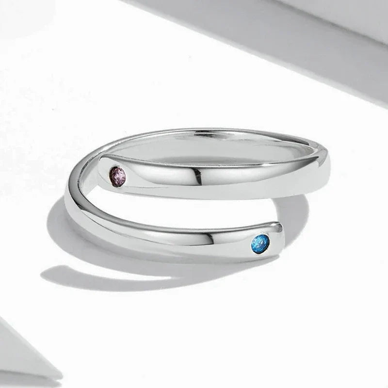 Ring mit 2 Namen aus 925 Sterlingsilber