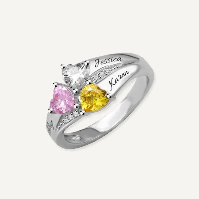 Geburtsstein Ring mit Namen