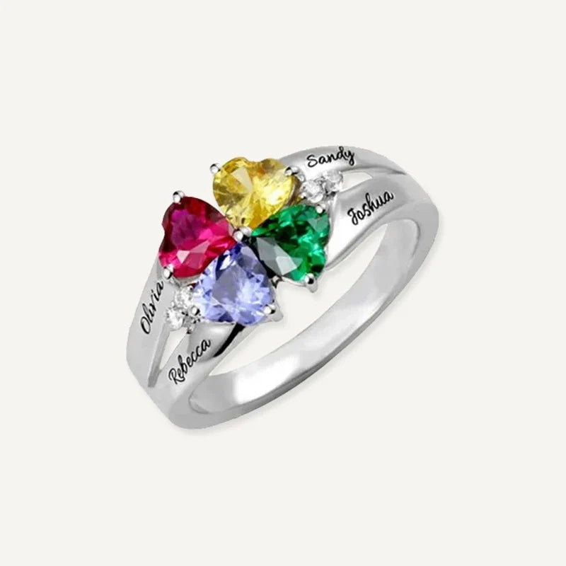 Geburtsstein Ring mit Namen