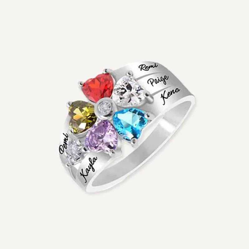 Geburtsstein Ring mit Namen