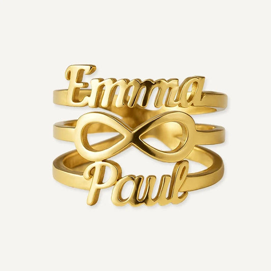 Unendlichkeit Ring mit 2 Namen