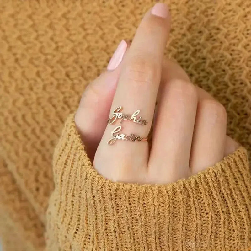 Ring mit 2 Namen graviert