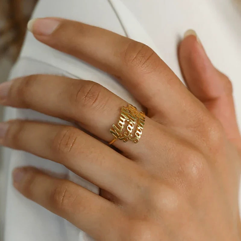Ring mit 3 Namen personalisiert