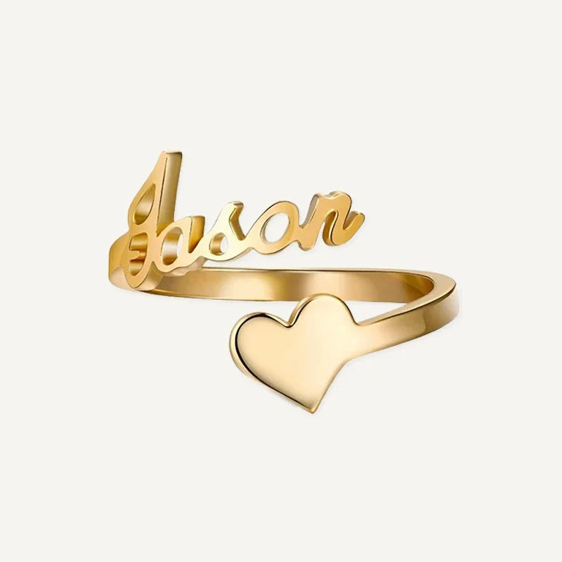 Ring mit Namen und Herz