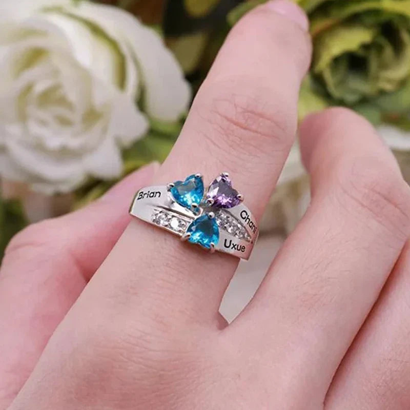 Geburtsstein Ring mit Namen