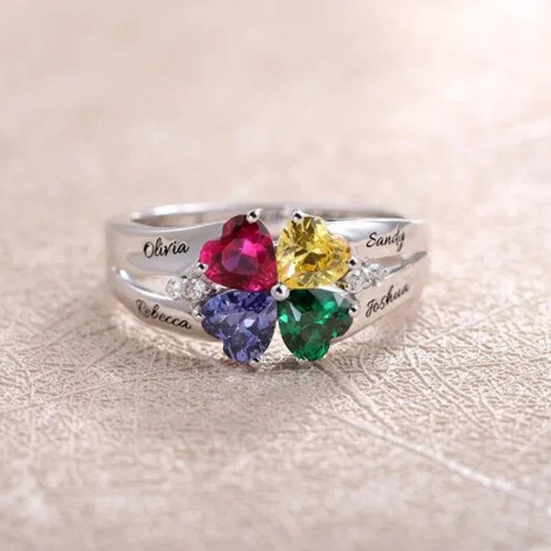 Geburtsstein Ring mit Namen