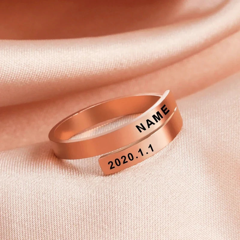 Ring zum Gravieren mit zwei Botschaften