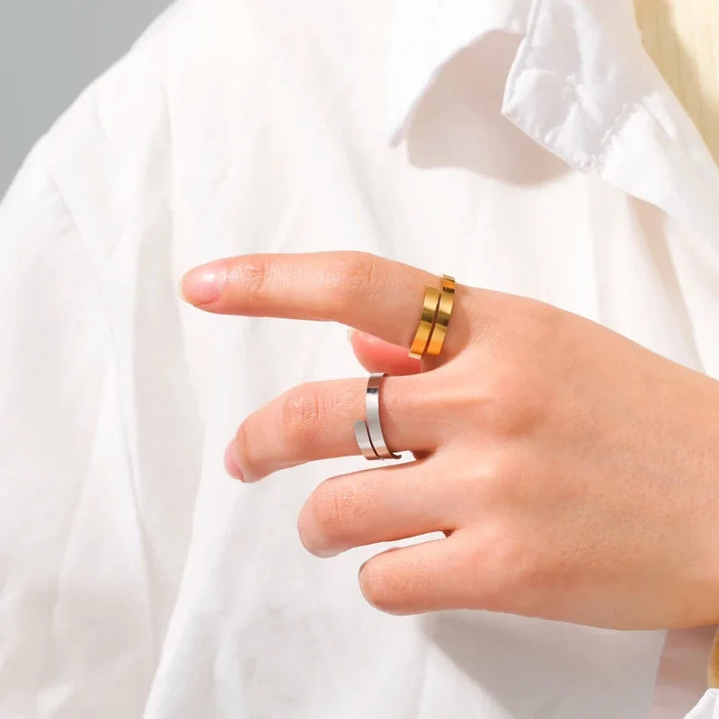 Ring zum Gravieren mit zwei Botschaften