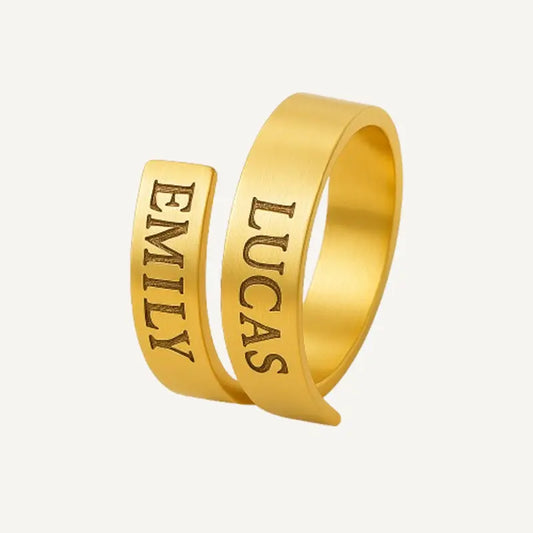 Ring zum Gravieren mit zwei Botschaften