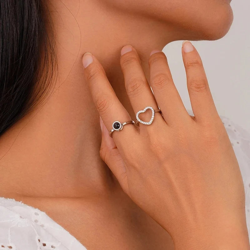 Ringset Herz und Ring mit Bild