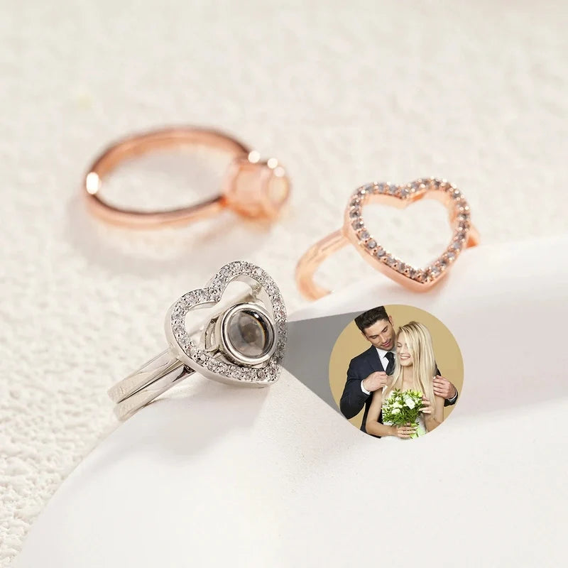 Ringset Herz und Ring mit Bild