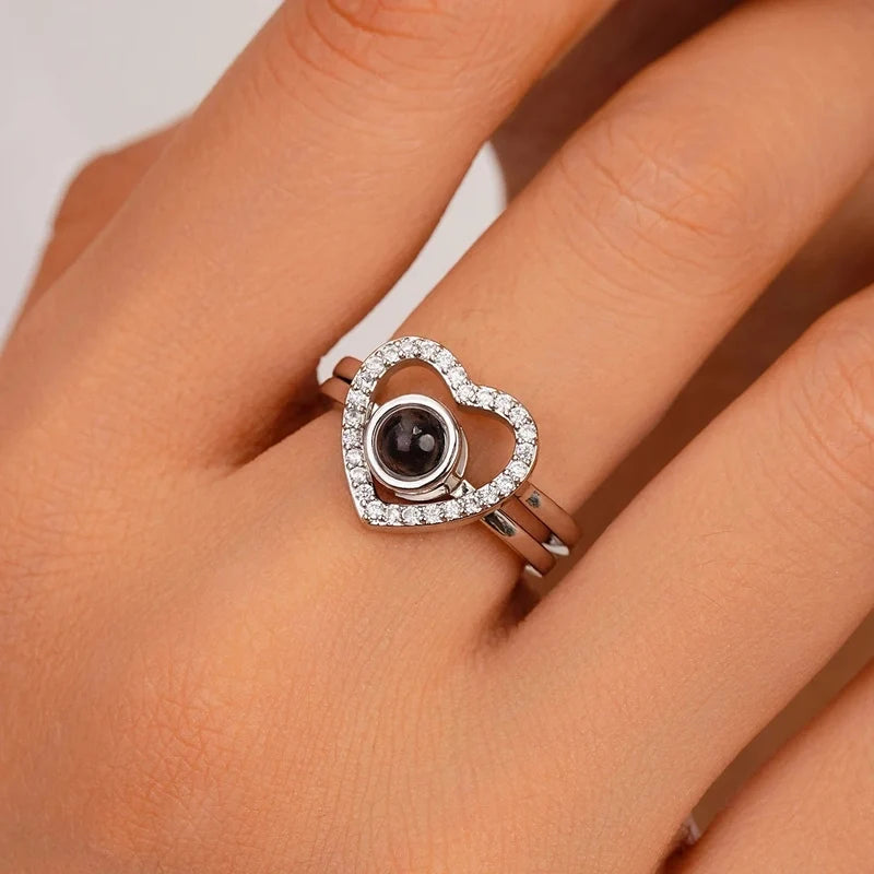 Ringset Herz und Ring mit Bild