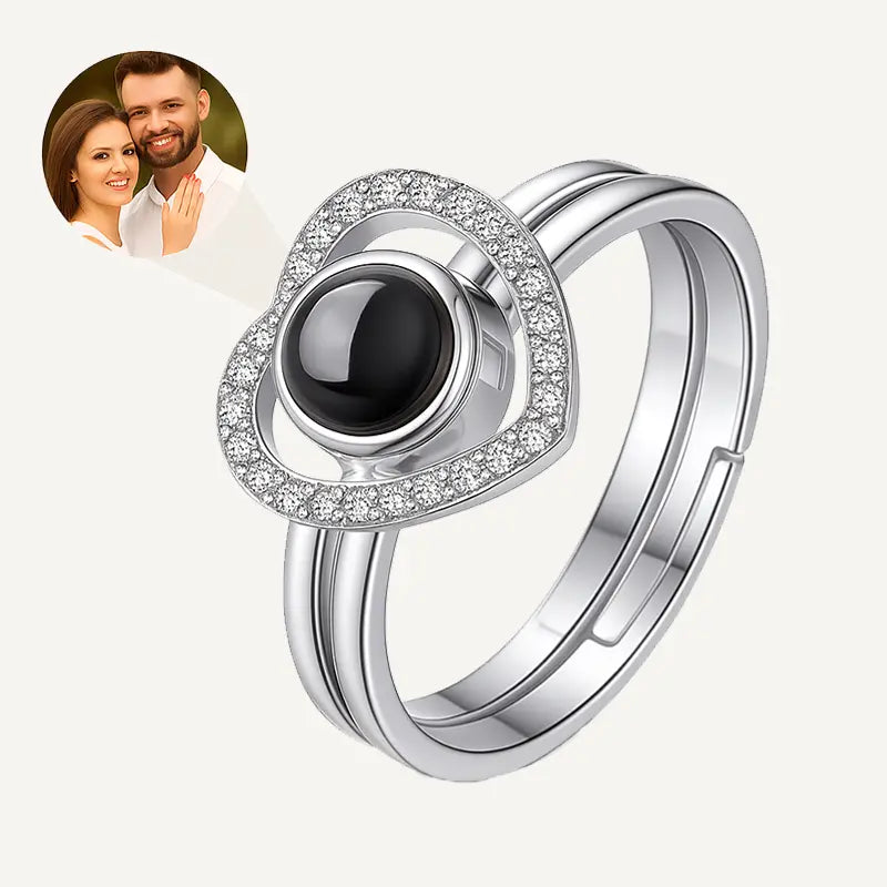 Ringset Herz und Ring mit Bild