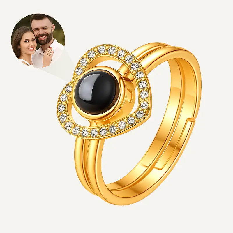 Ringset Herz und Ring mit Bild