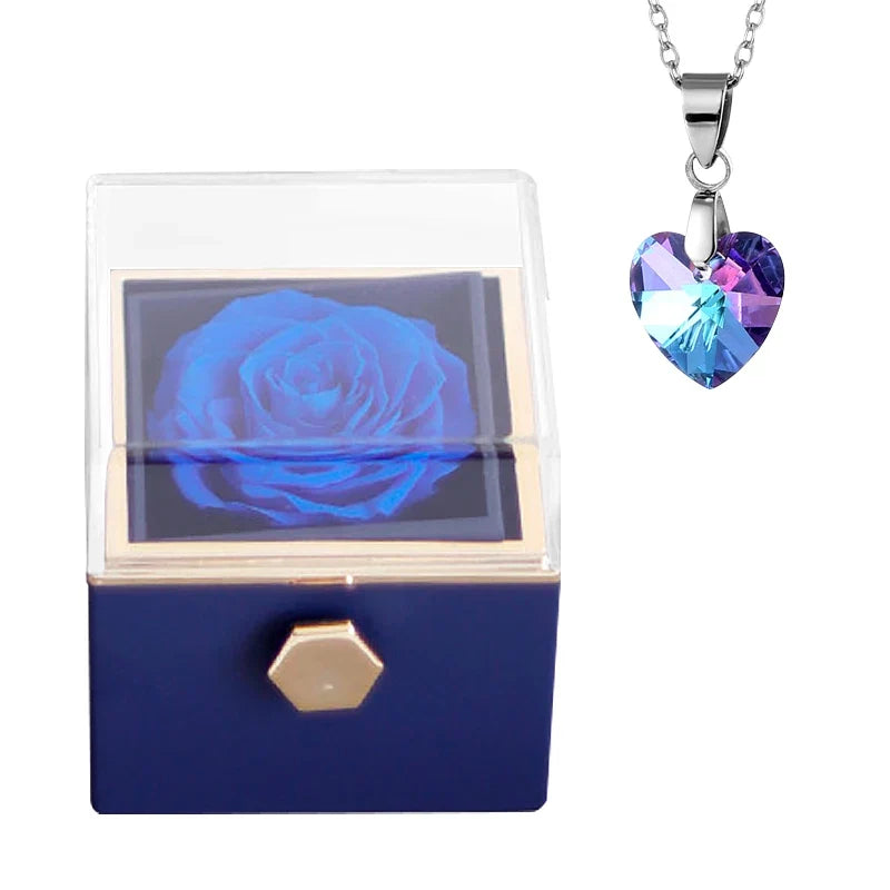 Schmuckset zum Valentinstag mit ewiger Rose