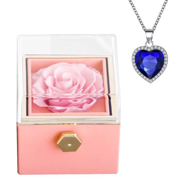 Schmuckset zum Valentinstag mit ewiger Rose