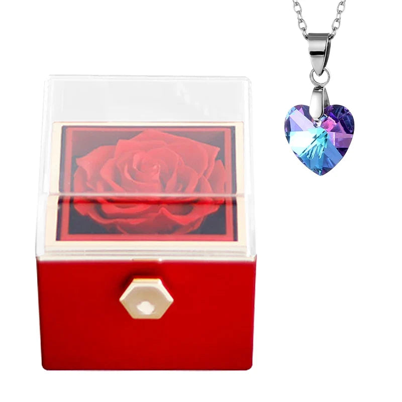 Schmuckset zum Valentinstag mit ewiger Rose