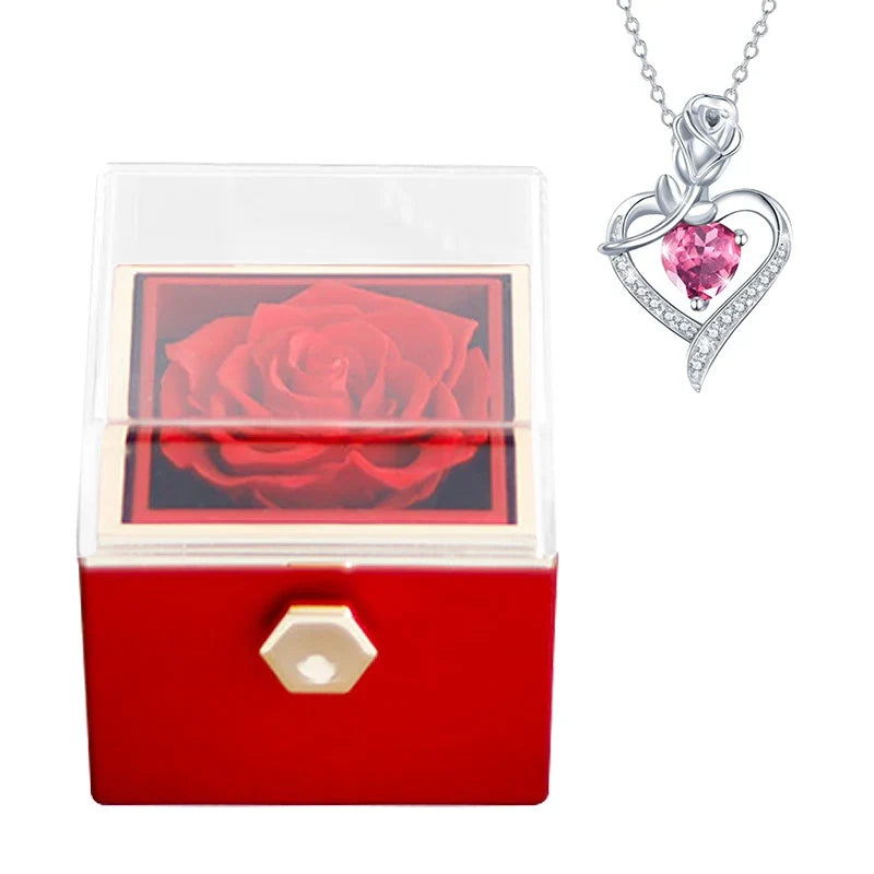 Schmuckset zum Valentinstag mit ewiger Rose
