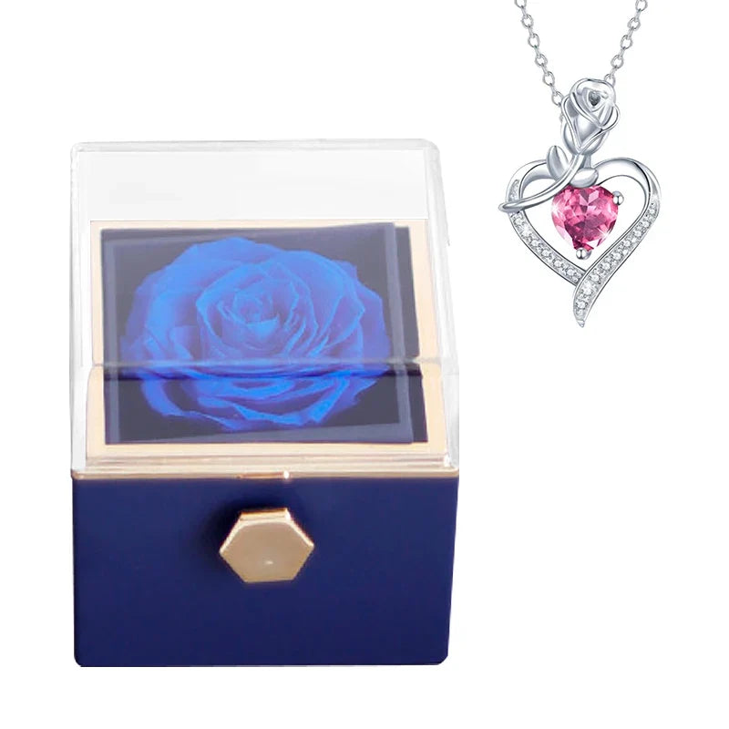 Schmuckset zum Valentinstag mit ewiger Rose