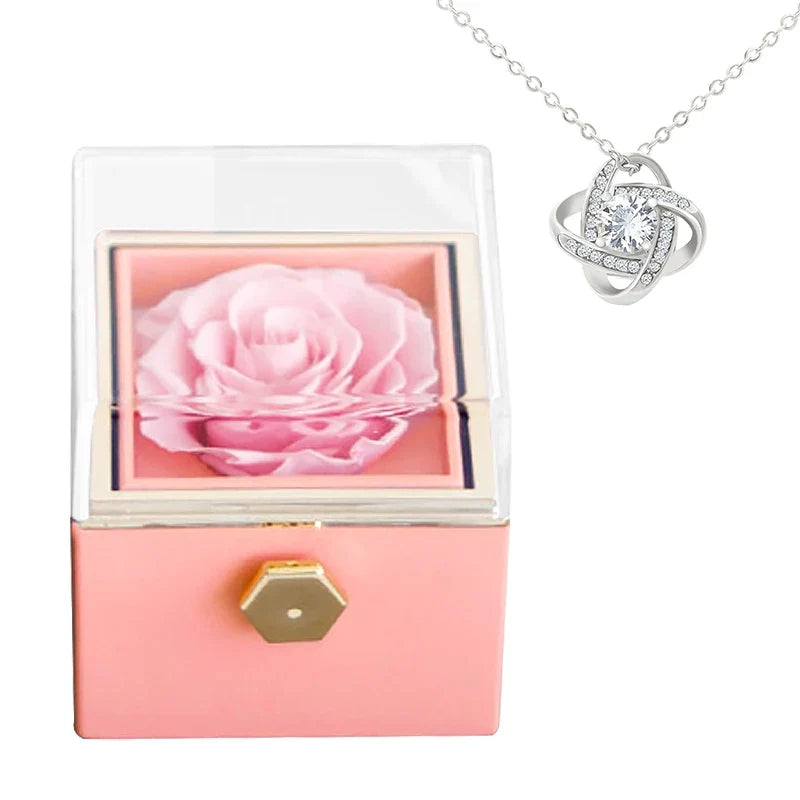 Schmuckset zum Valentinstag mit ewiger Rose