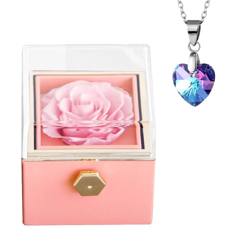 Schmuckset zum Valentinstag mit ewiger Rose