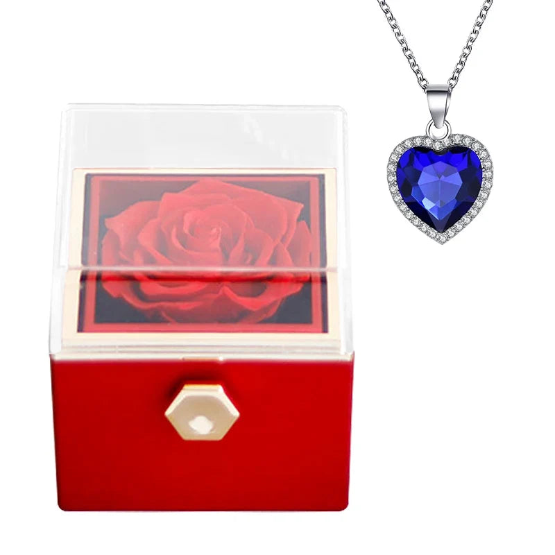 Schmuckset zum Valentinstag mit ewiger Rose