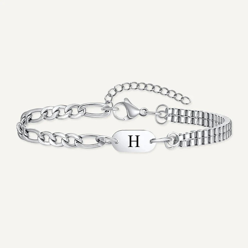 Herrenarmband mit Buchstabe