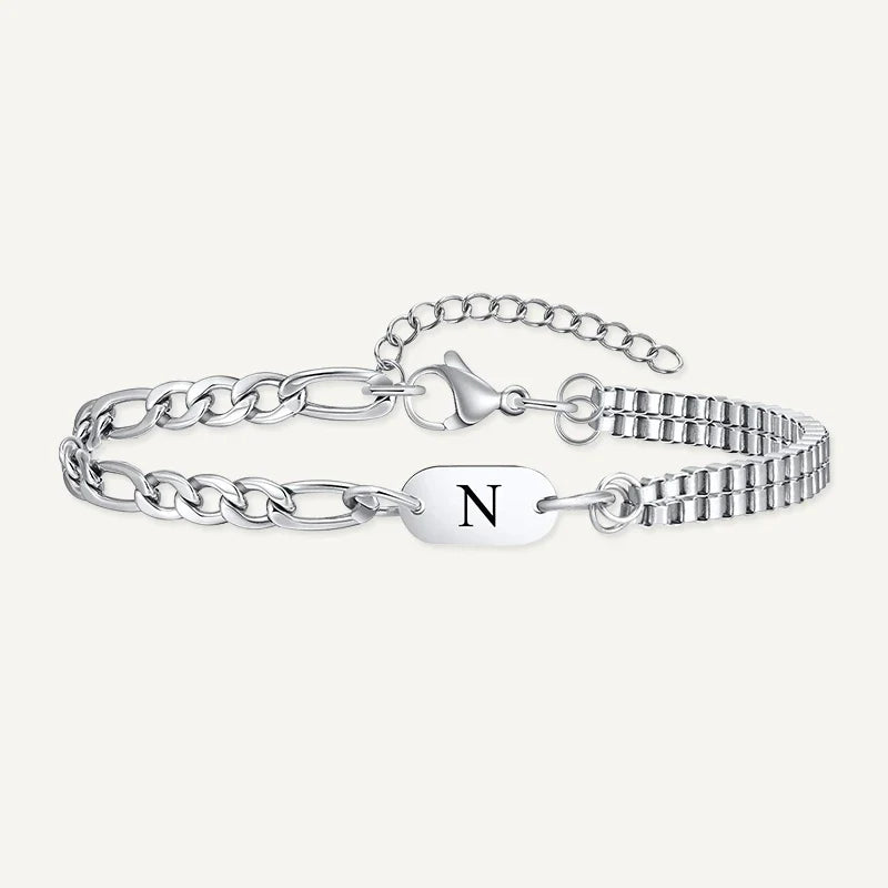 Herrenarmband mit Buchstabe