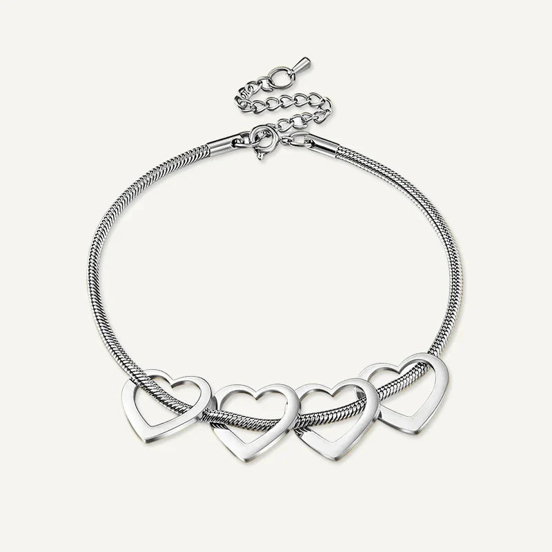 Armband mit Herzen und bis zu 6 Namen