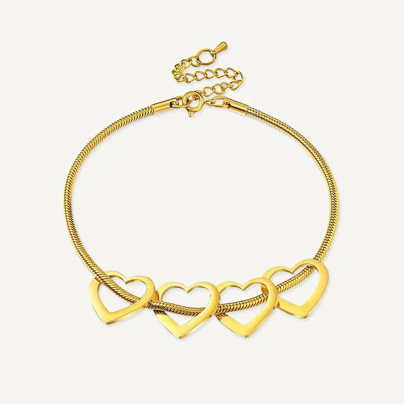 Armband mit Herzen und bis zu 6 Namen