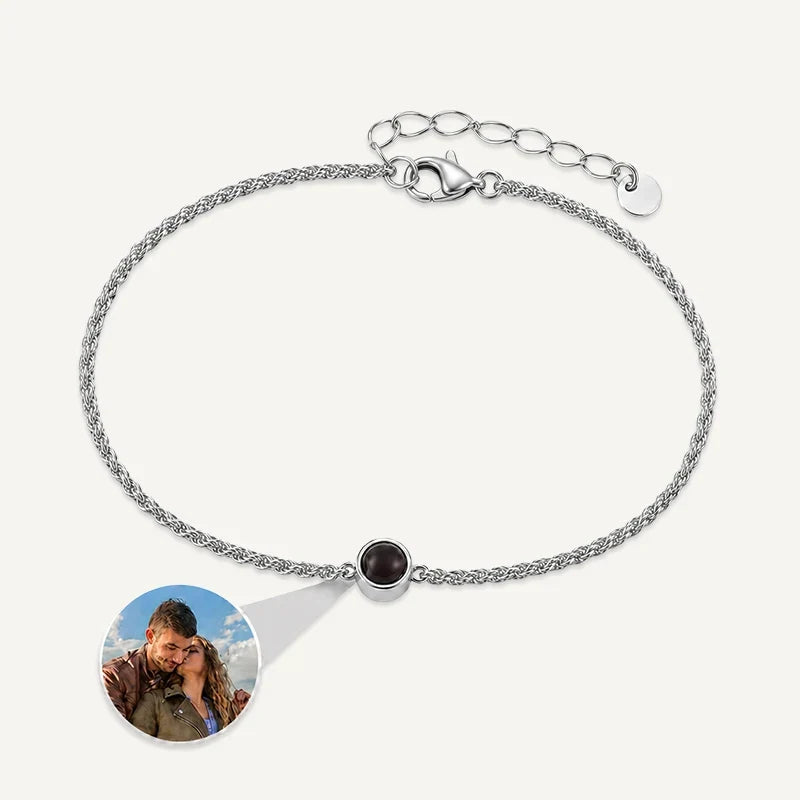 Feines Damenarmband mit Bild im Stein