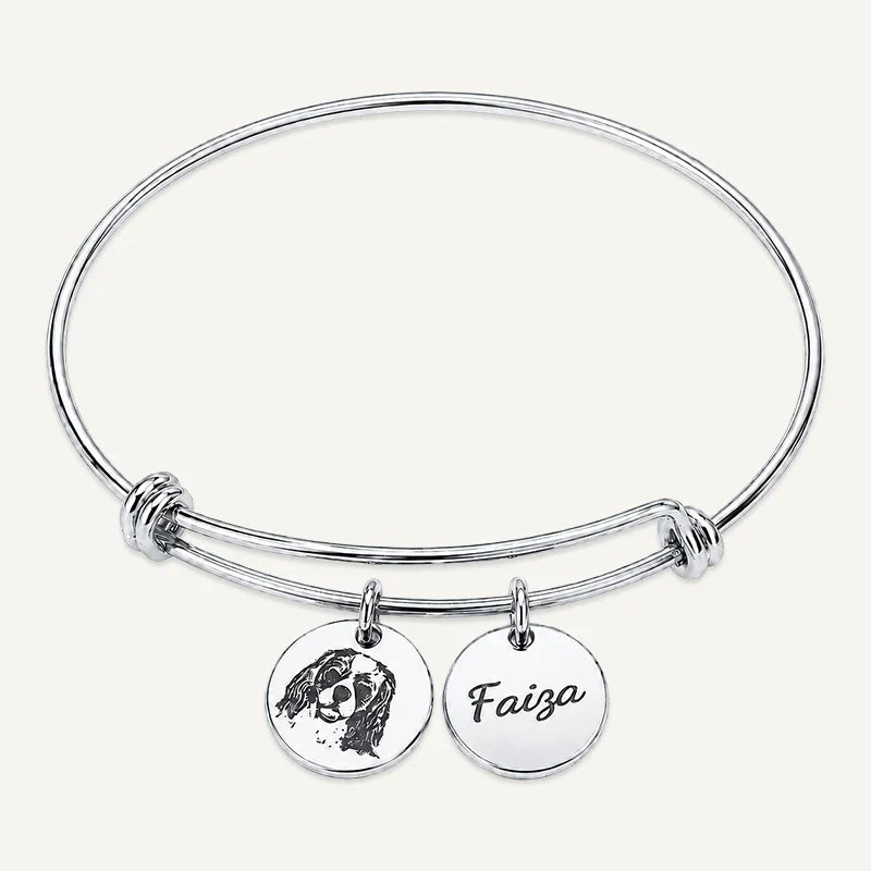 Fotoarmband mit Tierbild und Namen