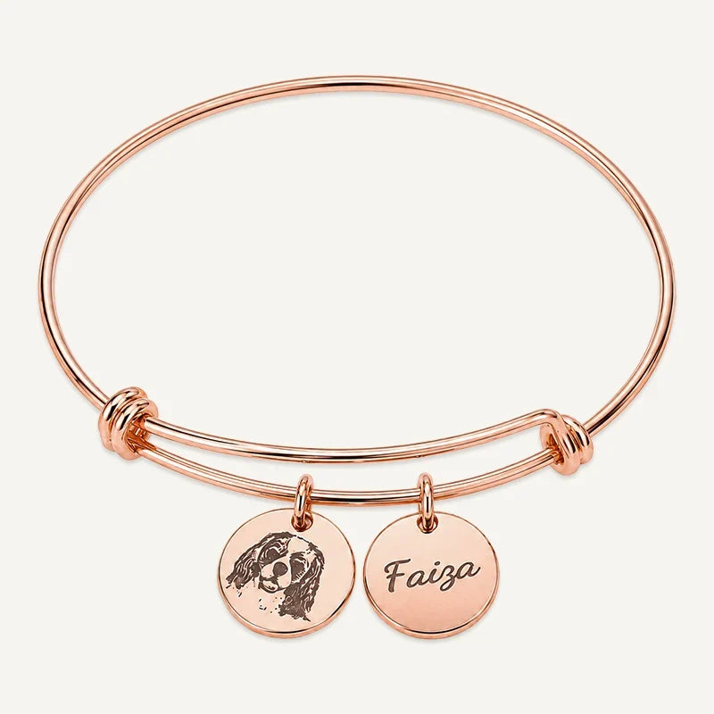 Fotoarmband mit Tierbild und Namen