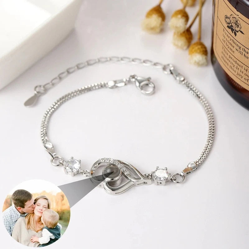 Fotoarmband für Damen mit Bild in der Mitte