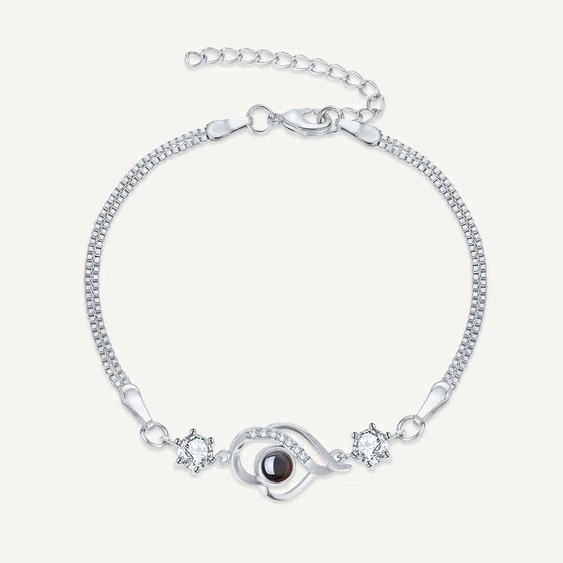 Fotoarmband für Damen mit Bild in der Mitte
