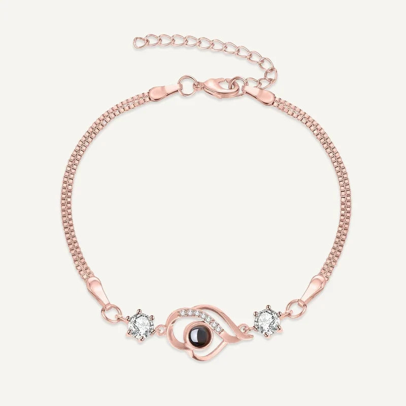 Fotoarmband für Damen mit Bild in der Mitte