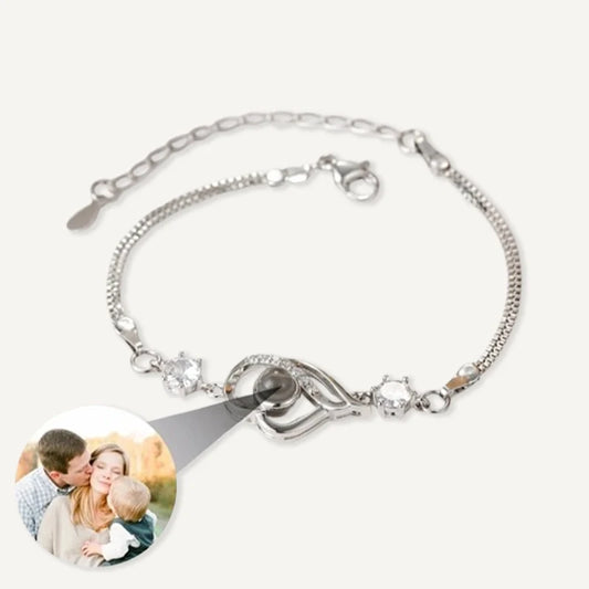 Fotoarmband für Damen mit Bild in der Mitte