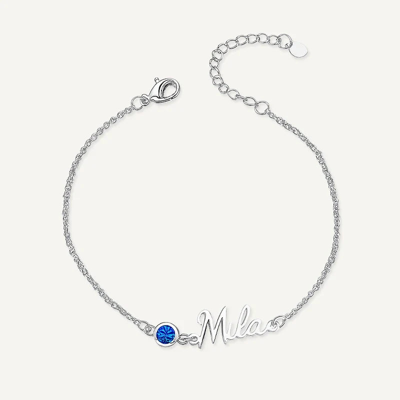 Geburtsstein Armband mit Namen