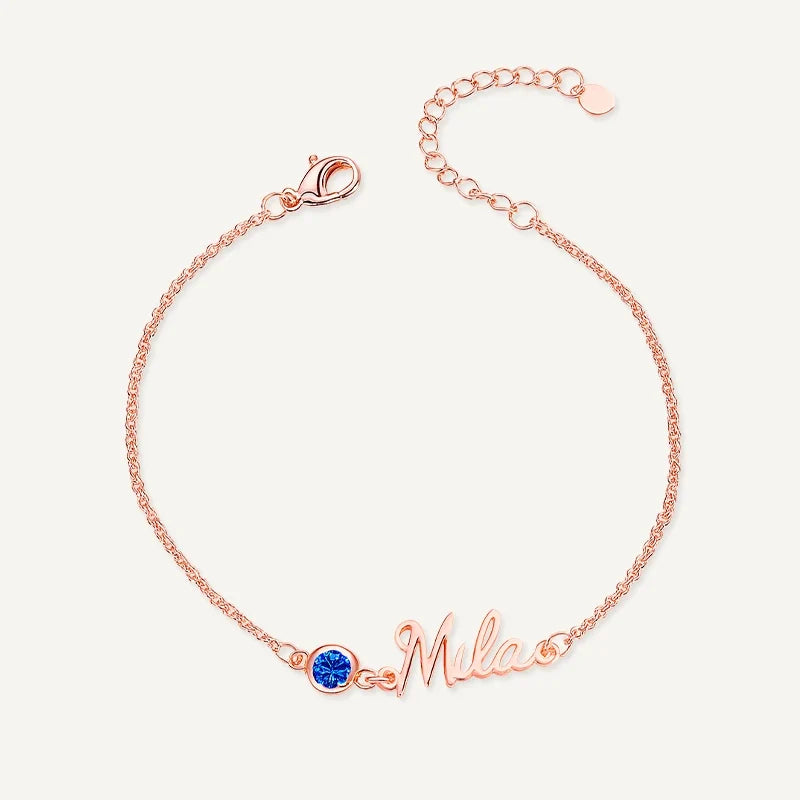 Geburtsstein Armband mit Namen