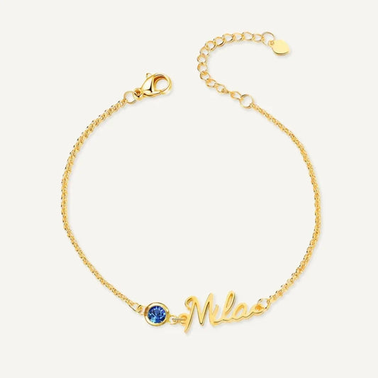 Geburtsstein Armband mit Namen